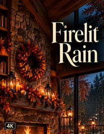 Cosy Rainy Night Music by the Fire 85 Minutes for Deep Sleep
